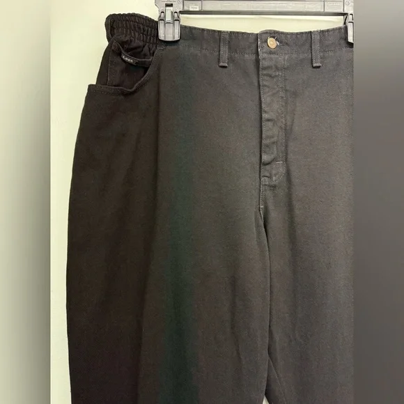 Vintage Lee Size 26W Women’s Black Denim High Rise Side Elastic Jeans NWT - Picture 2 of 9